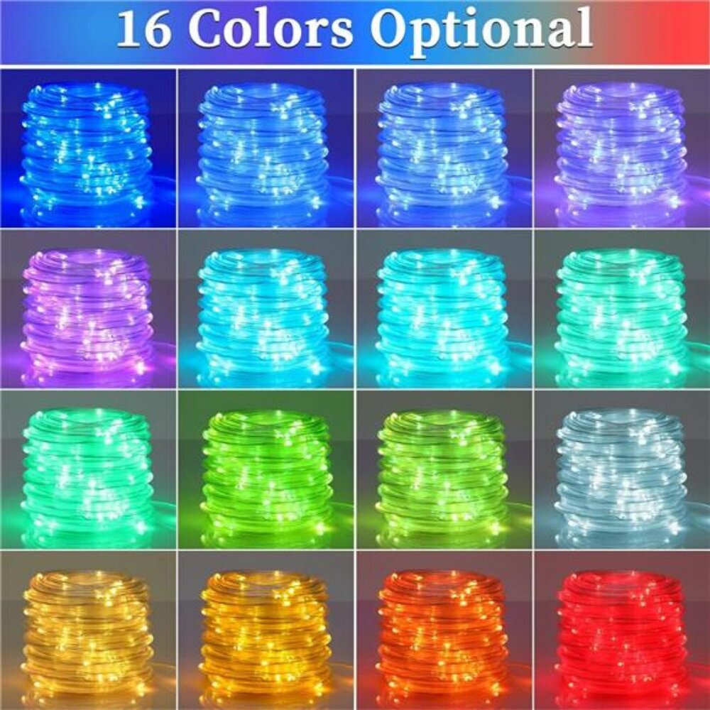 66ft LED Rope Lights Color Changing Outdoor Indoor String Lights with Remote - Picture 2 of 7